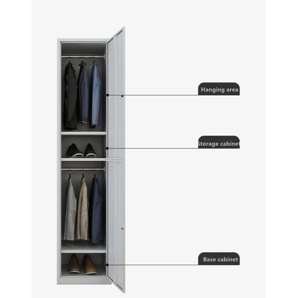 Powder Coated Steel Single Door Locker Rust Proof For Office