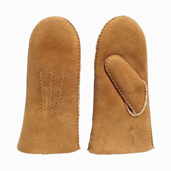 Wholesale Stock Double Face Real Lamb fur Ladies Mitten Spanish Merino Shearling Sheepskin Classic Winter 2018 Mitten