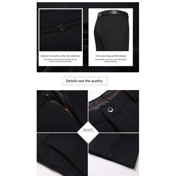 Регулируемые белые чёрные брюки для мужчин весенний сезон обычное фит платье брюки