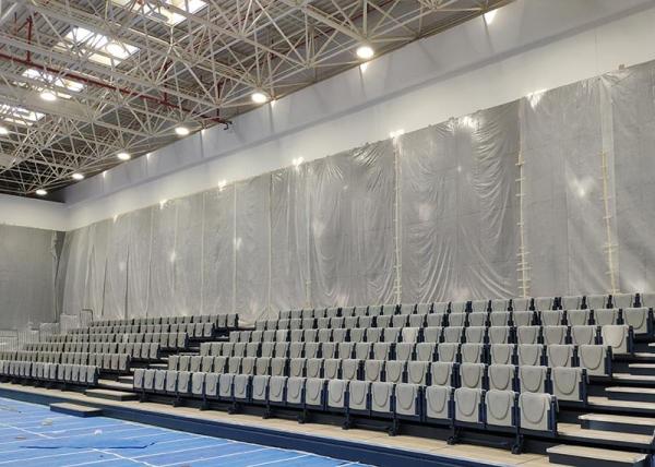 Nose Mounted Retractable Theater Seating Bleacher Wall Attached Platform Long Lifespan