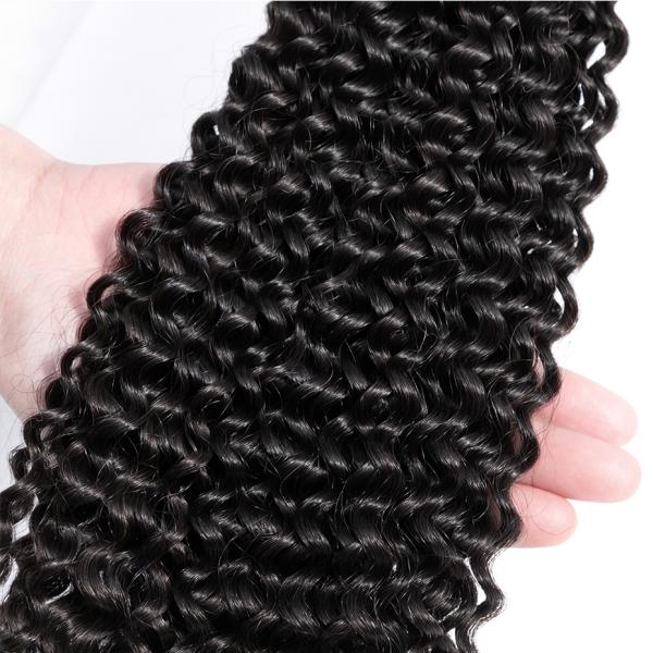 Natural Color 100 Virgin Brazilian Curly Human Extensions For Ladys
