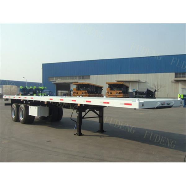 Custom Made Truck Flatbed Trailers Double Axles Mechanical / Air Suspension
