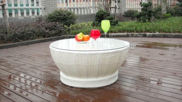 Metal Frame And White Poly Rattan Obelisk Chair For Beach / Balcony