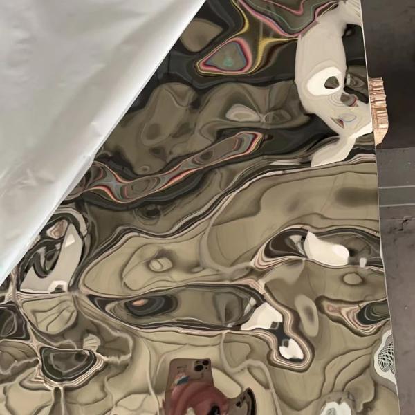 Ранг 304 316L формата 0,8 листа стали 1220x2440mm металла зеркала волны воды нержавеющая