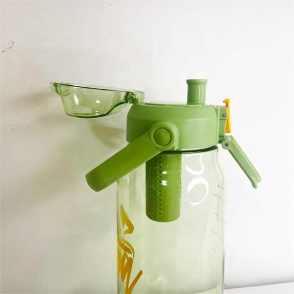 Travel Fruit Infusing Water Bottle 1000ml Tritan Sports Plastic Teabag Infusion Bottle