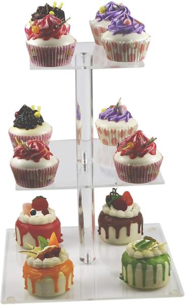 plastic acrylic cake display stand wedding party cupcake tower decoration cake tools 4mm thick