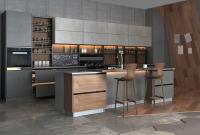 Dessus en pierre de buffets de quartz fait sur commande global modulaire moderne à la maison de Cabinet