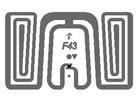 Marqueterie humide en aluminium F43 pour la carte d'identification pour le programme de fidélité et le contrôle d'accès de sécurité