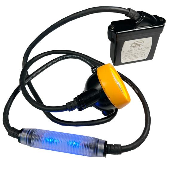 Corded 20000Lux LED Mining Lamp with Rechargeable Battery and Blue Rear Light
