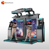 Les joueurs multi de dinosaure de simulateur interactif de réalité virtuelle lancent la machine de tir de jeu
