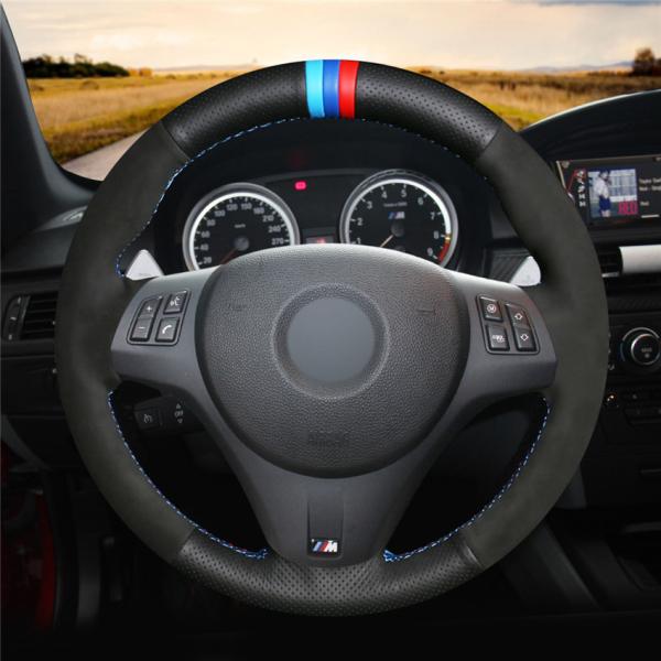 3-Spoke Wheel Mewant Steering Wheel Cover for BMW 1 Series E81 E82 E87 E88 2008-2013