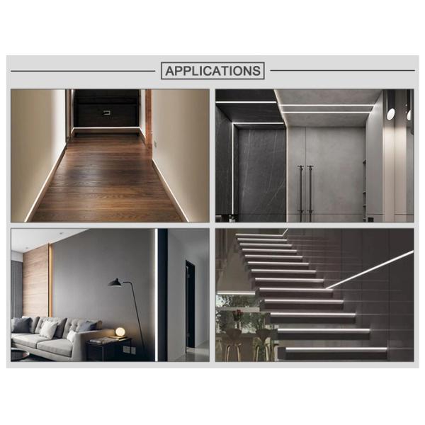 Decorative Aluminum Mounting Channel For Flexible Strip Lights 8.5mm Height