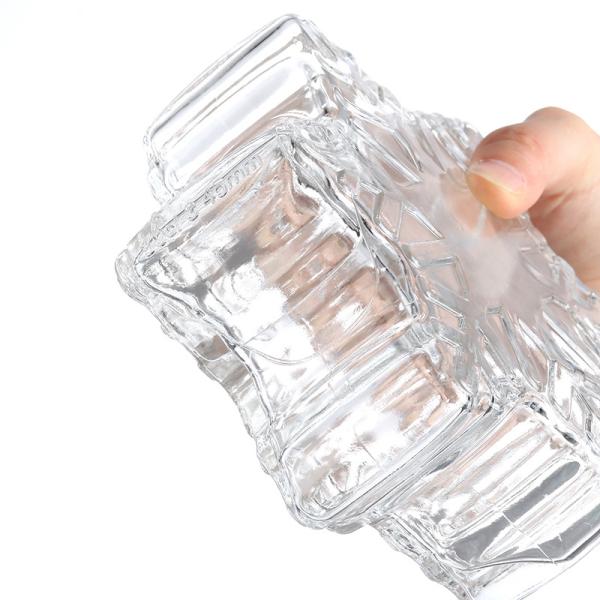 Girls' Super Flint Glass Star Shaped Liquor Bottle with Aluminum Plastic PP Collar