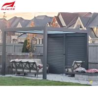 Pergola de jardin en acier inoxydable en alliage d'aluminium à moteur 6063