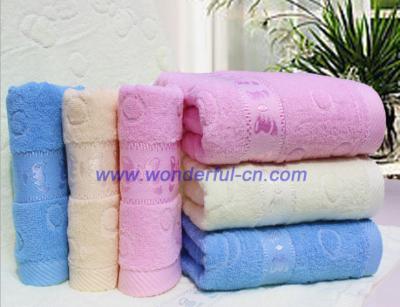 3D Jacquard luxury decorative butterfly cotton bath towels