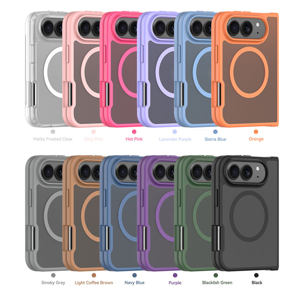 Laudtec Two-Piece TPU+PC Matte Anti-Shock Wireless Charge Magnetic Mobile Phone Back Shell for iPhone 18 Fold Custom Logo OEM