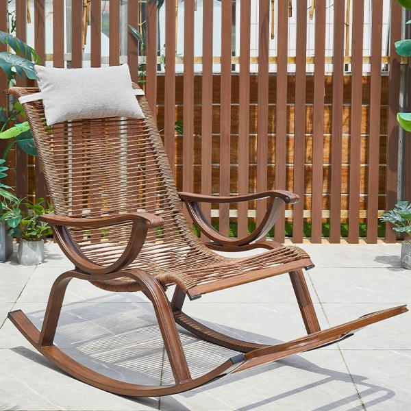 Modern Style Comfortable Outdoor Chaise Lounge Chair for Leisure Rattan Wicker Lazy Sofa
