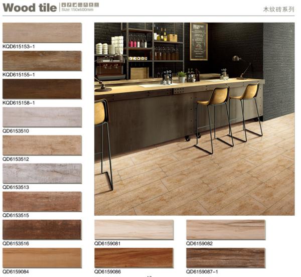 Acid Resistant Ceramic Wood Style Tiles , 200X1000mm Wood Like Porcelain Tiles