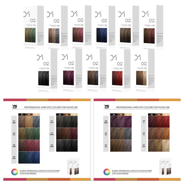 Kit de coloration capillaire sans ammoniaque pour la maison avec crème pré-oxydante