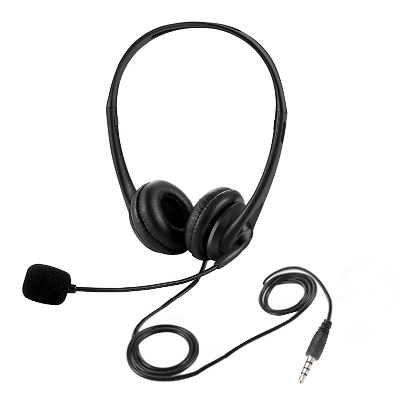 JTY-430 professional call center earphones with microphone, multiple plugs USB/Type-C/3.5mm wired earphones, comfortable to wear earphones, suitable for online learning and business conference calls