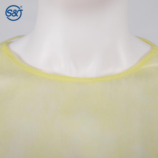 PP PE Disposable Long Sleeve Gown Green Non Woven Disposable Isolation Gown