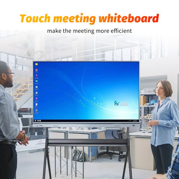 65-110 Inch 4K UHD Interactive Touch Whiteboard Wireless Cast For Office Collaboration