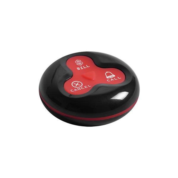 Restaurant wireless customer table calling system display receiver with 3 keys call button
