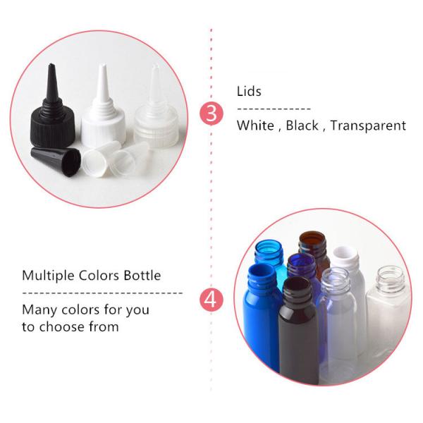 Durable Empty Plastic PET Bottles Cosmetic Packing With Needle Mouth Cover