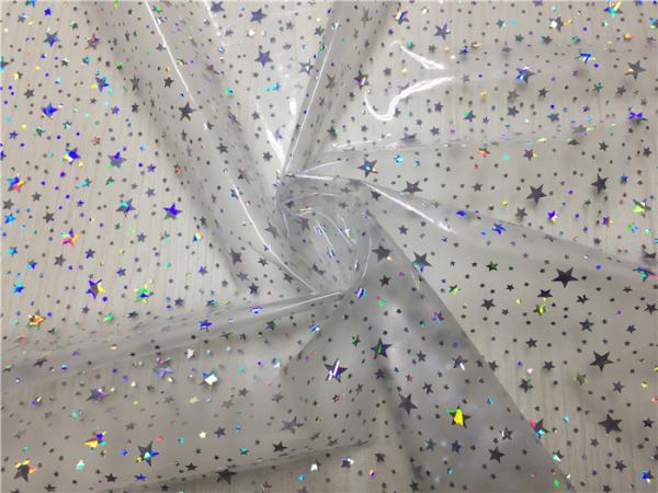 Garment Tpu Laminated Fabric 0.15mm - 0.50mm Thickness With Shining Stars