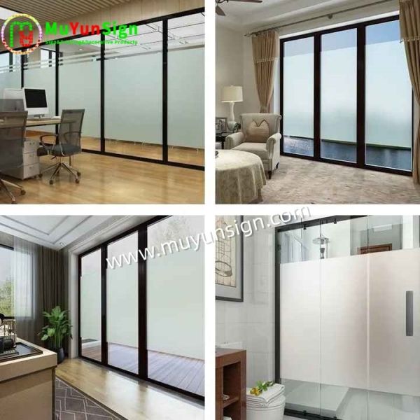 Frosted Vinyl Window Film For Privacy Waterproof Customized