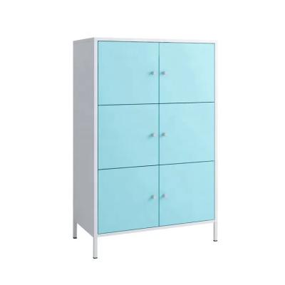 Kids Clothing Storage Metal Locker Cabinet RAL Color 6 Door