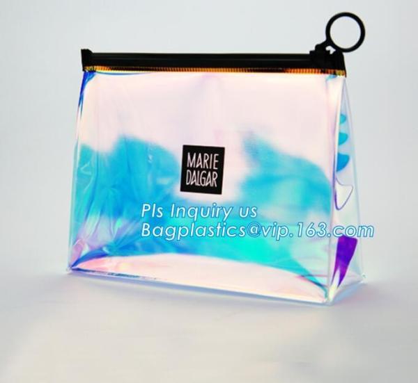 EVA Plastic Personal Care Packaging Slider Bags, cosmetic pvc bag with slide industrial plastic bags, PVC / EVA / TPU zi