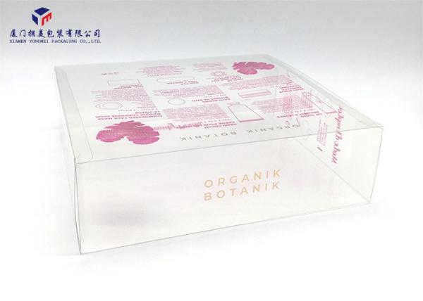 Light Weight Plastic Retail Boxes , Clear Plastic Gift Boxes Gold Hot Stamping