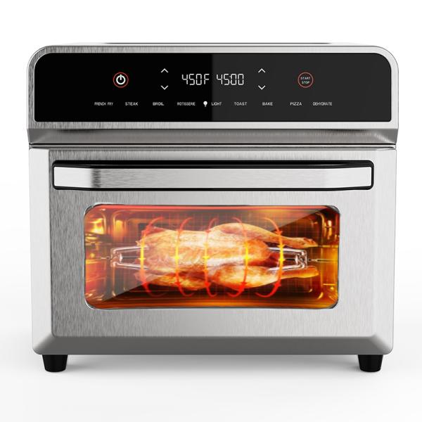 Hornos de freidora de aire de 1700W Puerta francesa 5.5L 6.5L 23L de acero inoxidable sano libre de aceite