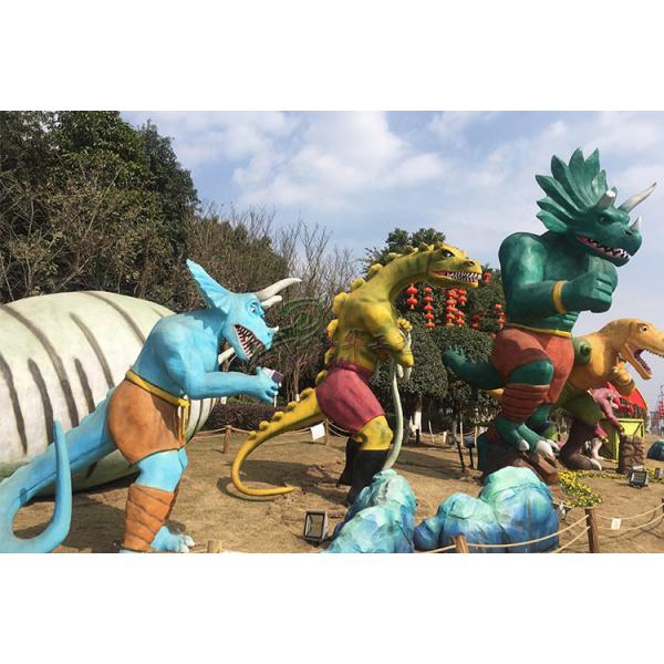 Park Ornamental Custom Fiberglass Products Marvel Character FRP Dinosaur