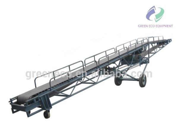 Wire Rope Lifting Mobile Industrial Belt Conveyor PVC PU Rubber Belt  Material