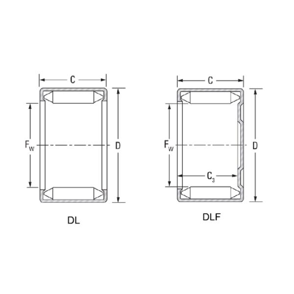 DL1210 Metric Needle Roller Bearings Full Complement Drawn Cup Open End