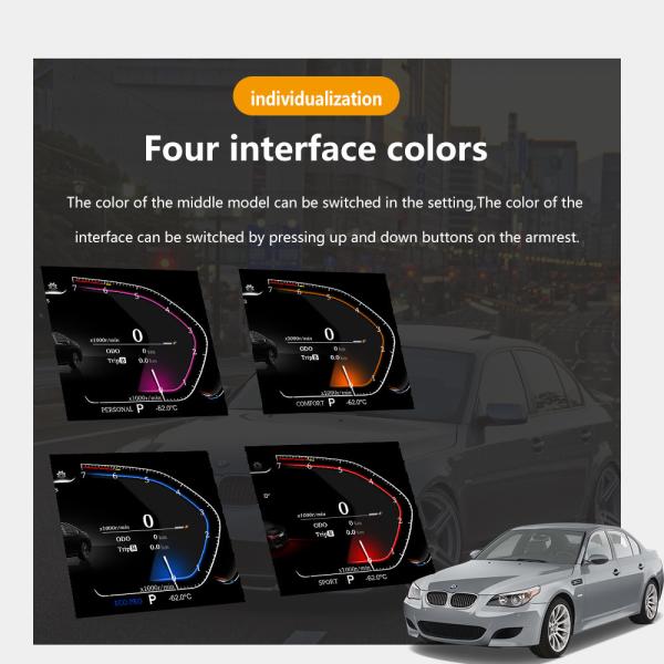 Viknav For BMW 5Series E60 E61 E63 E64 (2004-2009) 12.3 inch Digital Dashboard LCD Speedometer Vehicle Display Panel