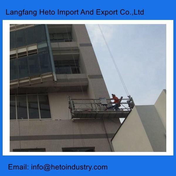 Philippines aluminium ZLP800 temporary gondola facade painting suspended platform