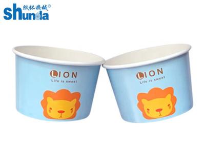 UV Coating 100% Biodegradable Ice Cream Paper Cup With Cover