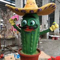 Parque à thème de capteurs infrarouges Cartoon Animatronic Plant Cactus