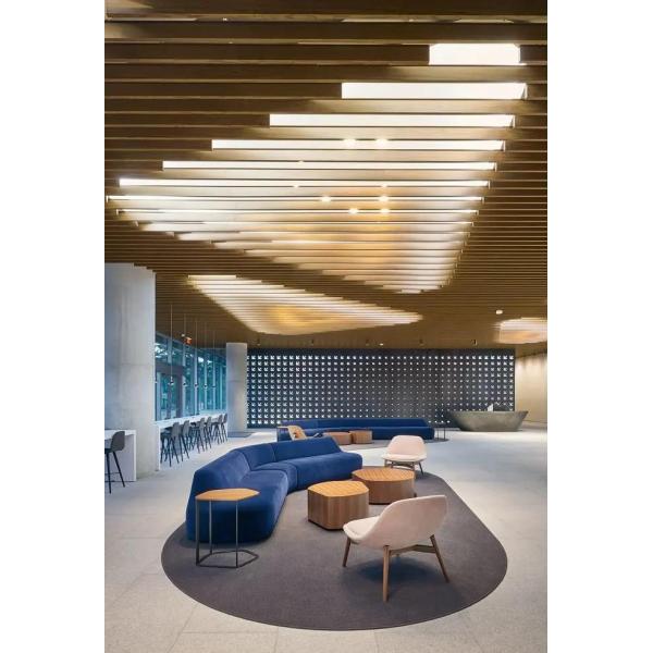 Fireproof Aluminum Ceiling Design 2mm Thick Panel Sound Absorption Ceiling