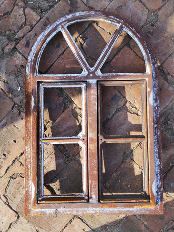 OEM Antique European Swing Open Cast Iron Windows H57.5xW38CM
