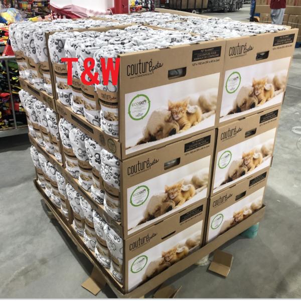 Сверхмощный поднос картона дисплея стены PDQ двойника Costco для одеяла любимца выполнения