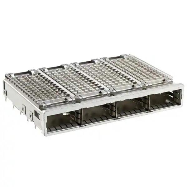Клетка TE 2007625-1 QSFP+ 1x4 с Пресс-пригонкой теплоотвода 14 Gb/s через отверстие