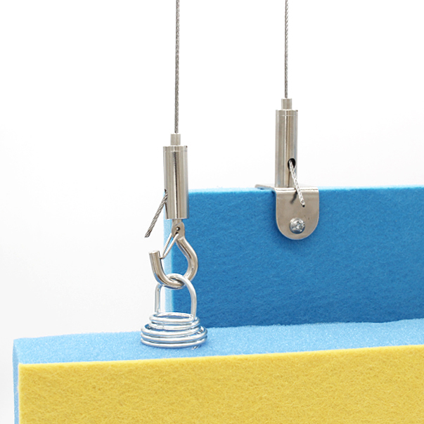 High Quality Metal Picture Hanging Kit Ceiling Display Kit Wire Rope Clip Hanging System