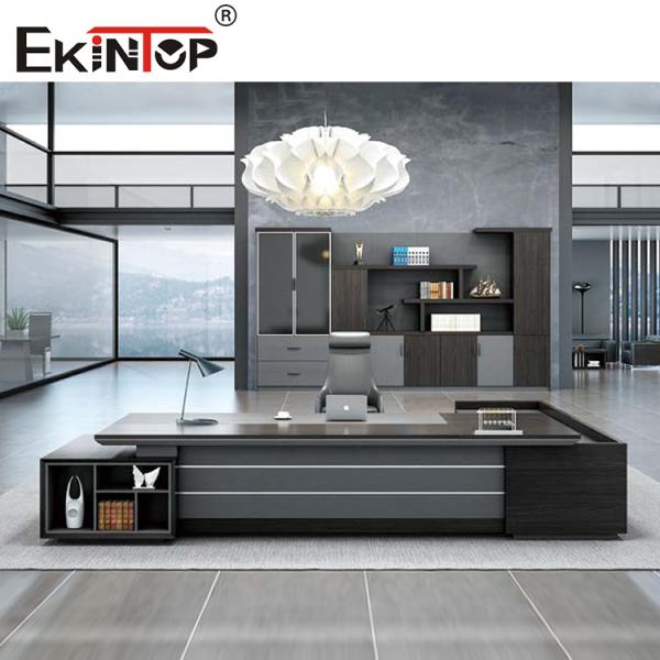 記憶空間のコンバーチブルが付いている長方形の管理の木製の事務机