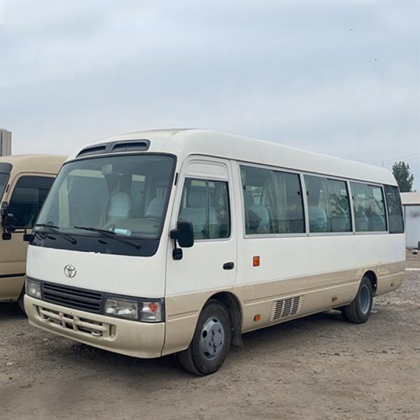 Good Condition 29 Seats Second Hand Coaster Bus with Front Mounted Diesel Engine