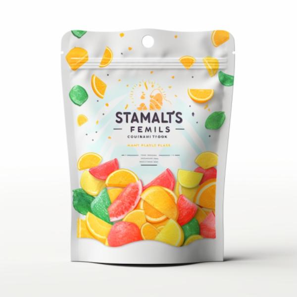 Laminated Material Eco-Friendly Gummy Bag Upright Bag Packaging 100% Recyclable High-Quality Moisture-Proof