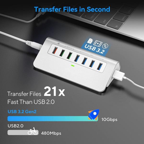 Мульти дисплейный порт USB C Hub 30 Вт для ноутбука ПК настольный Macbook